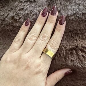 Chic Two-Tone Gold and Silver Band Ring